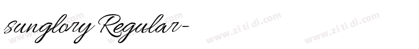 sunglory Regular字体转换